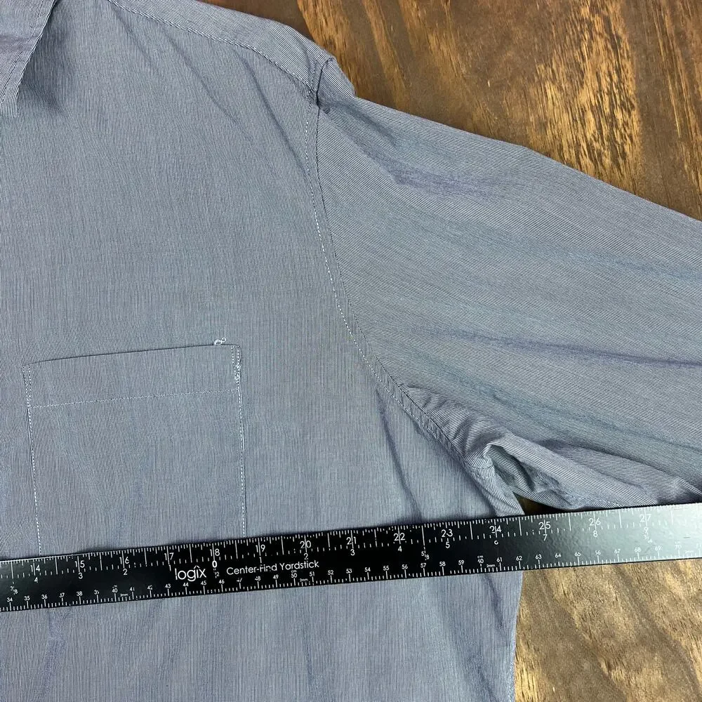 Banana Republic Mens Shirt Blue White Pattern Classic Fit Long Sleeve Cotton XL